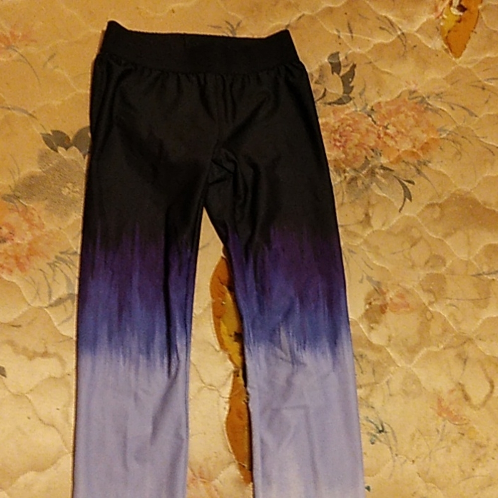 Gapfit xs leggings. Black, purple, lilac, and white.